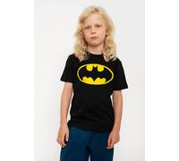 T-Shirt LOGOSHIRT "DC Comics - Batman", Mädchen, Gr. 116, schwarz, 100% Baumwolle, unifarben, normal, Rundhals, Shirts T-Shirt, mit lizenziertem Print (93289417-116) schwarz