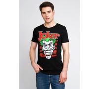 Logoshirt® DC I Batman I Superschurke I Joker I Slimfit T-Shirt Print I Damen & Herren I kurzärmlig I schwarz I Lizenziertes Originaldesign I Größe S