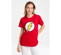 T-Shirt LOGOSHIRT "DC Comics - Flash Logo", Damen, Gr. 3XL, rot, 100% Baumwolle, bedruckt, normal, Rundhals, Shirts T-Shirt, mit lizenziertem Print (20632463-XXXL) rot