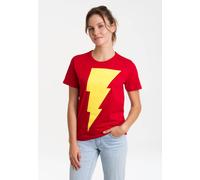 T-Shirt LOGOSHIRT "DC Comics - Shazam", Damen, Gr. M, rot, 100% Baumwolle, bedruckt, normal, Rundhals, Shirts T-Shirt, mit lizenziertem Print (56175829-M) rot
