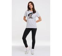 T-Shirt LOGOSHIRT "Der kleine Maulwurf", Damen, Gr. 4XL, grau (grau, meliert), 95% Baumwolle, 5% Viskose, unifarben, normal, Rundhals, Shirts T-Shirt, mit lizenziertem Print (12570465-4XL) grau, melie