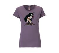 T-Shirt LOGOSHIRT "Der kleine Maulwurf", Damen, Gr. M, lila, 100% Baumwolle, bedruckt, normal, Rundhals, Shirts T-Shirt, mit lizenziertem Originaldesign (69221163-M) lila