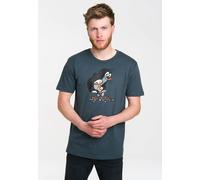 T-Shirt LOGOSHIRT "Der kleine Maulwurf", Herren, Gr. S, blau, 100% Baumwolle, bedruckt, normal, Rundhals, Shirts T-Shirt, mit lizenziertem Originaldesign (98173467-S) blau