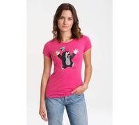 Logoshirt® TV I Der kleine Maulwurf I Juhu I T-Shirt Print I Damen I kurzärmlig I pink | Lizenziertes Originaldesign | Größe S