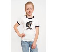Logoshirt® TV I Der kleine Maulwurf I Hügel I T-Shirt Print I Kinder I Mädchen & Jungen I kurzärmlig I Weiss I Lizenziertes Originaldesign I Größe 122/128