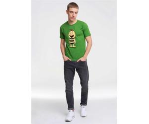 T-Shirt LOGOSHIRT "Die Biene Maja - Willi", Herren, Gr. M, grün (hellgrün), 100% Baumwolle, unifarben, normal, Rundhals, Shirts T-Shirt, mit coolem Print (74472951-M) hellgrün