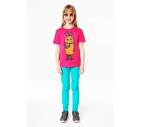 T-Shirt LOGOSHIRT "Die Maus", Mädchen, Gr. 104/116, pink, 100% Baumwolle, bedruckt, normal, Rundhals, Shirts T-Shirt, mit lizenziertem Originaldesign (40685612-104) pink