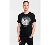 T-Shirt LOGOSHIRT "E.T. - Mond", Damen, Gr. M, schwarz, 100% Baumwolle, unifarben, normal, Rundhals, Shirts T-Shirt, mit coolem Print (13023469-M) schwarz