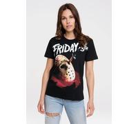 T-Shirt LOGOSHIRT "Friday the 13th", Damen, Gr. S, schwarz, 100% Baumwolle, bedruckt, normal, Rundhals, Shirts T-Shirt, mit lizenziertem Print (97853252-S) schwarz