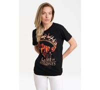 T-Shirt LOGOSHIRT "Game Of Thrones - Krone", Damen, Gr. XL, schwarz, 100% Baumwolle, bedruckt, normal, Rundhals, Shirts T-Shirt, mit lizenziertem Print (29909131-XL) schwarz