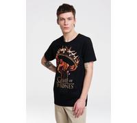 T-Shirt LOGOSHIRT "Game of Thrones - Krone", Herren, Gr. XL, schwarz, 100% Baumwolle, bedruckt, normal, Rundhals, Shirts T-Shirt, mit Game Of Thrones-Frontprint (93947801-XL) schwarz