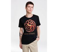 T-Shirt LOGOSHIRT "Game Of Thrones - Targaryen", Jungen, Gr. L, schwarz, 100% Baumwolle, bedruckt, normal, Rundhals, Shirts T-Shirt, mit großem Frontprint (72443905-L) schwarz