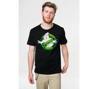 Logoshirt® Ghostbusters I Keine Geister I Slime Logo I T-Shirt Print I Damen & Herren I kurzärmlig I schwarz I Lizenziertes Originaldesign I Größe M