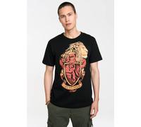 Logoshirt® Harry Potter I Gryffindor I Wappen I T-Shirt Print I Damen & Herren I kurzärmlig I schwarz I Lizenziertes Originaldesign I Größe XXL