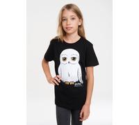 LOGOSH!RT LOGOSHIRT - Harry Potter - Eule - Hedwig - Organic - Bio T-Shirt Print - Kinder Unisex Schwarz 152