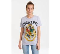 T-Shirt LOGOSHIRT "Harry Potter - Hogwarts", Damen, Gr. M, grau (grau, meliert), 95% Baumwolle, 5% Viskose, bedruckt, normal, Rundhals, Shirts T-Shirt, mit lizenziertem Print (96040445-M) grau, melier