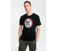 T-Shirt LOGOSHIRT "Harry Potter - Platform 9 3/4", Damen, Gr. XXL, schwarz, 100% Baumwolle, bedruckt, normal, Rundhals, Shirts T-Shirt, mit Harry Potter Hogwarts Express-Motiv (79556940-XXL) schwarz