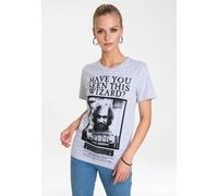 T-Shirt LOGOSHIRT "Harry Potter - Sirius Black", Damen, Gr. L, grau (grau, meliert), 95% Baumwolle, 5% Viskose, bedruckt, meliert, normal, Rundhals, Shirts T-Shirt, mit lizenziertem Originaldesign (35