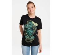 T-Shirt LOGOSHIRT "Harry Potter - Slytherin", Damen, Gr. XS, schwarz, 100% Baumwolle, bedruckt, normal, Rundhals, Shirts T-Shirt, mit lizenziertem Print (56727547-XS) schwarz