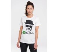 T-Shirt LOGOSHIRT "Heisenberg", Damen, Gr. M, weiß (altweiß), 100% Baumwolle, bedruckt, unifarben, normal, Rundhals, Shirts T-Shirt, mit coolem Print (22087303-M) altweiß