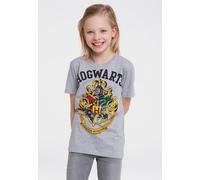 LOGOSHIRT T-Shirt Hogwarts, mit lässigem Frontprint 140 grau Jungen T-Shirts Shirts Jungenkleidung 140 grau