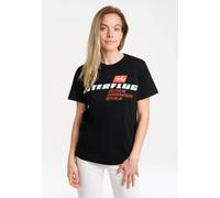 T-Shirt LOGOSHIRT "Interflug DDR", Damen, Gr. S, schwarz, 100% Baumwolle, bedruckt, normal, Rundhals, Shirts T-Shirt, mit lizenziertem Print (98117632-S) schwarz