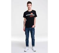 Logoshirt® Interflug Airline I T-Shirt Print I Damen & Herren I kurzärmlig I schwarz I Lizenziertes Originaldesign I Größe XL
