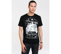 T-Shirt LOGOSHIRT "Krieg der Sterne - Classic", Herren, Gr. M, schwarz, 100% Baumwolle, bedruckt, normal, Rundhals, Shirts T-Shirt, mit coolem Star Wars-Druck (46560817-M) schwarz