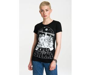 T-Shirt LOGOSHIRT "Krieg der Sterne - Star Wars", Damen, Gr. S, schwarz, 100% Baumwolle, bedruckt, normal, Rundhals, Shirts T-Shirt, mit coolem Frontprint (75051223-S) schwarz