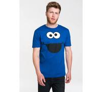 T-Shirt LOGOSHIRT "Krümelmonster - Cookie Monster", Jungen, Gr. L, blau, 100% Baumwolle, bedruckt, normal, Rundhals, Shirts T-Shirt, mit süßem Print (60111650-L) blau