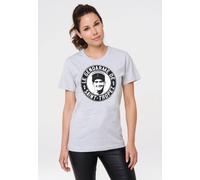 T-Shirt LOGOSHIRT "Le Gendarme de Saint-Tropez", Damen, Gr. M, grau (grau, meliert), 95% Baumwolle, 5% Viskose, bedruckt, meliert, normal, Rundhals, Shirts T-Shirt, mit coolem Print (70661030-M) grau,