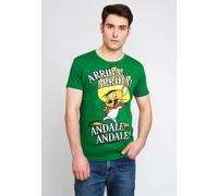 T-Shirt LOGOSHIRT "Looney Tunes - Arriba Andale", Damen, Gr. XS, grün, 100% Baumwolle, bedruckt, normal, Rundhals, Shirts T-Shirt, mit Speedy Gonzales Aufdruck (97658913-XS) grün