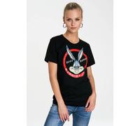 T-Shirt LOGOSHIRT "Looney Tunes", Damen, Gr. XXL, schwarz, 100% Baumwolle, bedruckt, normal, Rundhals, Shirts T-Shirt, mit lizenziertem Originaldesign (60705823-XXL) schwarz