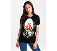 T-Shirt LOGOSHIRT "Looney Tunes - Say Your Prayers", Damen, Gr. S, schwarz, 100% Baumwolle, bedruckt, normal, Rundhals, Shirts T-Shirt, mit lizenzierten Originaldesign (84104007-S) schwarz