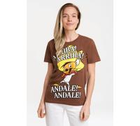T-Shirt LOGOSHIRT "Looney Tunes - Speedy Gonzales", Damen, Gr. M, braun, 100% Baumwolle, bedruckt, normal, Rundhals, Shirts T-Shirt, mit lizenziertem Print (12913325-M) braun