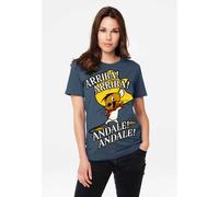 T-Shirt LOGOSHIRT "Looney Tunes - Speedy Gonzales", Damen, Gr. XXL, blau, 100% Baumwolle, bedruckt, normal, Rundhals, Shirts T-Shirt, mit lizenziertem Print (43726540-XXL) blau