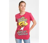 T-Shirt LOGOSHIRT "Looney Tunes - Speedy Gonzales", Damen, Gr. XXL, rot, 100% Baumwolle, bedruckt, normal, Rundhals, Shirts T-Shirt, mit lizenziertem Print (15635431-XXL) rot