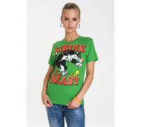 T-Shirt LOGOSHIRT "Looney Tunes - Sylvester & Tweety", Damen, Gr. XL, grün (grün, rot), 100% Baumwolle, bedruckt, normal, Rundhals, Shirts T-Shirt, mit lizenziertem Print (20204314-XL) grün, rot