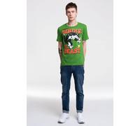 T-Shirt LOGOSHIRT "Looney Tunes - Sylvester & Tweety", Herren, Gr. M, grün (hellgrün), 100% Baumwolle, unifarben, normal, Rundhals, Shirts T-Shirt, mit coolem Print (77274707-M) hellgrün