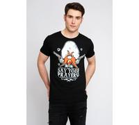 Logoshirt® Looney Tunes I Yosemite Sam I Say Your Prayers I T-Shirt Print I Damen & Herren I kurzärmlig I schwarz I Lizenziertes Originaldesign I Größe L