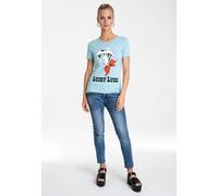 T-Shirt LOGOSHIRT "Lucky Luke Portrait", Damen, Gr. L, blau (hellblau), 100% Baumwolle, bedruckt, normal, Rundhals, Shirts T-Shirt, mit coolem Print (90098529-L) hellblau