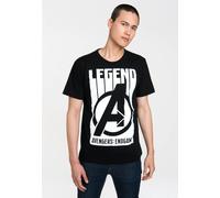 T-Shirt LOGOSHIRT "Marvel - Avengers Endgame Legend", Damen, Gr. XS, schwarz, 100% Baumwolle, bedruckt, normal, Rundhals, Shirts T-Shirt, mit Avengers Endgame-Print (72156542-XS) schwarz