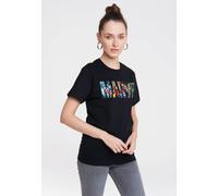 T-Shirt LOGOSHIRT "Marvel Comic Colour Logo", Damen, Gr. M, schwarz, 100% Baumwolle, unifarben, normal, Rundhals, Shirts T-Shirt, mit coolem Print (68780433-M) schwarz