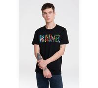 Logoshirt® Marvel Comics I Marvel Logo I Comic Colour I T-Shirt Print I Damen & Herren I kurzärmlig I schwarz I Lizenziertes Originaldesign I Größe XL