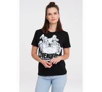 T-Shirt LOGOSHIRT "Marvel Comics - Avengers", Damen, Gr. S, schwarz, 100% Baumwolle, bedruckt, normal, Rundhals, Shirts T-Shirt, mit lizenziertem Print (68832033-S) schwarz