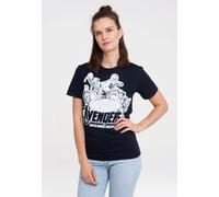 T-Shirt LOGOSHIRT "Marvel Comics - Avengers", Damen, Gr. XXL, blau (dunkelblau), 100% Baumwolle, bedruckt, normal, Rundhals, Shirts T-Shirt, mit lizenziertem Print (35370667-XXL) dunkelblau