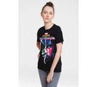 T-Shirt LOGOSHIRT "Marvel Comics", Damen, Gr. 3XL, bunt (schwarz, mehrfarbig), 100% Baumwolle, bedruckt, normal, Rundhals, Shirts T-Shirt, mit lizenzierten Design (36068757-XXXL) schwarz, mehrfarbig