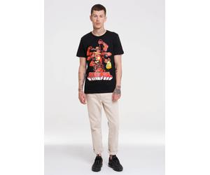 T-Shirt LOGOSHIRT "Marvel Comics - Deadpool", Herren, Gr. L, schwarz, 100% Baumwolle, bedruckt, normal, Rundhals, Shirts T-Shirt, mit lizenziertem Print (81676425-L) schwarz