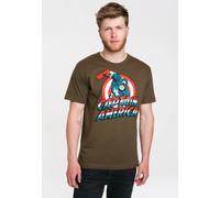 T-Shirt LOGOSHIRT "Marvel Comics", Herren, Gr. 3XL, grün (olivgrün, hellblau), 100% Baumwolle, bedruckt, normal, Rundhals, Shirts T-Shirt, mit lizenzierten Originaldesign (71324253-XXXL) olivgrün, hel