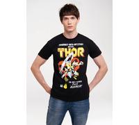 T-Shirt LOGOSHIRT "Marvel Comics - Thor, Journey", Jungen, Gr. M, schwarz, 100% Baumwolle, unifarben, normal, Rundhals, Shirts T-Shirt, mit lizenziertem Print (11794918-M) schwarz